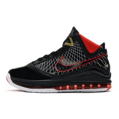 Nike Erkek Lebron 7 Siyah / Kırmızı Basketbol Ayakkabısı Türkiye - U8K6Y37E